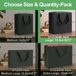 MOXARYSU Large Black Gift Bags… — Photo 2