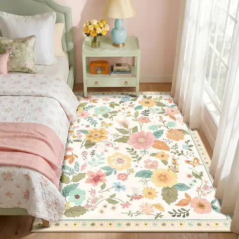 RELEANY Floral Washable 4x6 Area… — Photo 1
