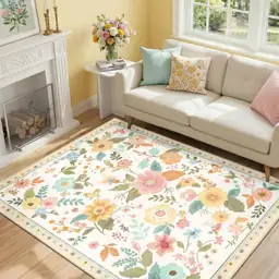 RELEANY Floral Washable 4x6 Area… — Photo 2