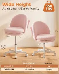 GTPLAYER Velvet Tall Office Chair… — Photo 2