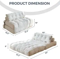 MAXYOYO Folding Sofa Bed, Foldable… — Photo 2