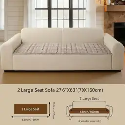 OHSIO Plush Non-Slip Sofa Cover… — Photo 2