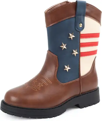 Wulubaba Girls Cowgirl Boots Embroidered… — Photo 1