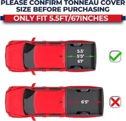 MOSTPLUS 5.5FT Quad-Fold Soft Tonneau… — Photo 2