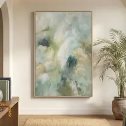 Extra Large Framed Teal Sage… — Photo 1