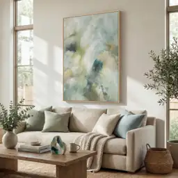 Extra Large Framed Teal Sage… — Photo 2