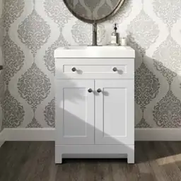 Everdean Freestanding Bath Vanity, White,… — Photo 1