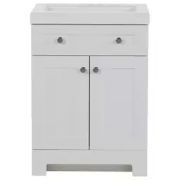 Everdean Freestanding Bath Vanity, White,… — Photo 2