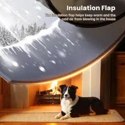 3-Flap Large Dog Door, Insulated,… — Photo 2