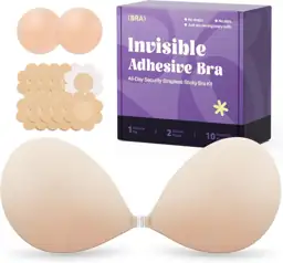 Invisible Strapless Sticky Bra Push-Up… — Photo 1