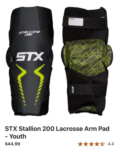 Stx youth lacross arm pad — Photo 1