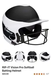 Rip it softball helmet — Photo 1