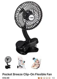 Pocket clip on fan — Photo 1