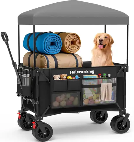 Collapsible Canopy Wagon Cart, All-Terrain… — Photo 1
