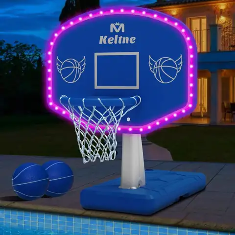 LED Pool Basketball Hoop, Solar… — Photo 1