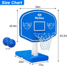 LED Pool Basketball Hoop, Solar… — Photo 2