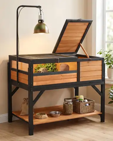 Wooden Tortoise Habitat with Detachable… — Photo 1