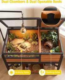 Wooden Tortoise Habitat with Detachable… — Photo 2