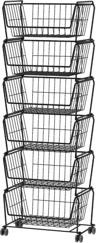 PUSDON 6-Tier Stackable Wire Storage… — Photo 1