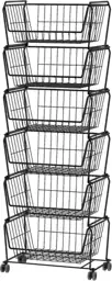 PUSDON 6-Tier Stackable Wire Storage… — Photo 1