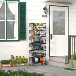 PUSDON 6-Tier Stackable Wire Storage… — Photo 2