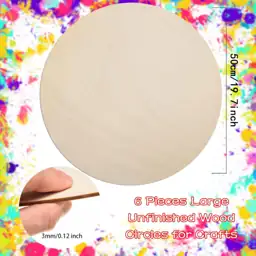 6 Pack 20-Inch Wood Circles… — Photo 2