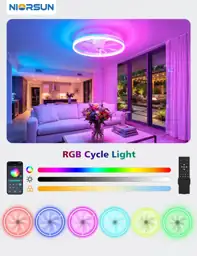 RGB Ceiling Fan with Light… — Photo 2