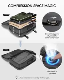 Dinictis Travel Backpack with Vacuum… — Photo 2