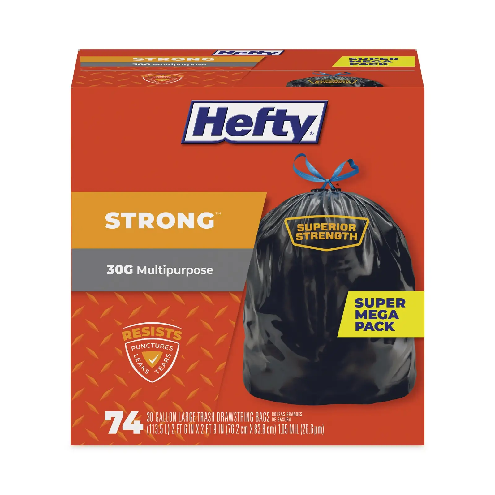 Hefty 30-Gallons Black Plastic Can… — Photo 1