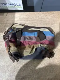 Canvas Handbag Multi-Color Striped Lattice… — Photo 3