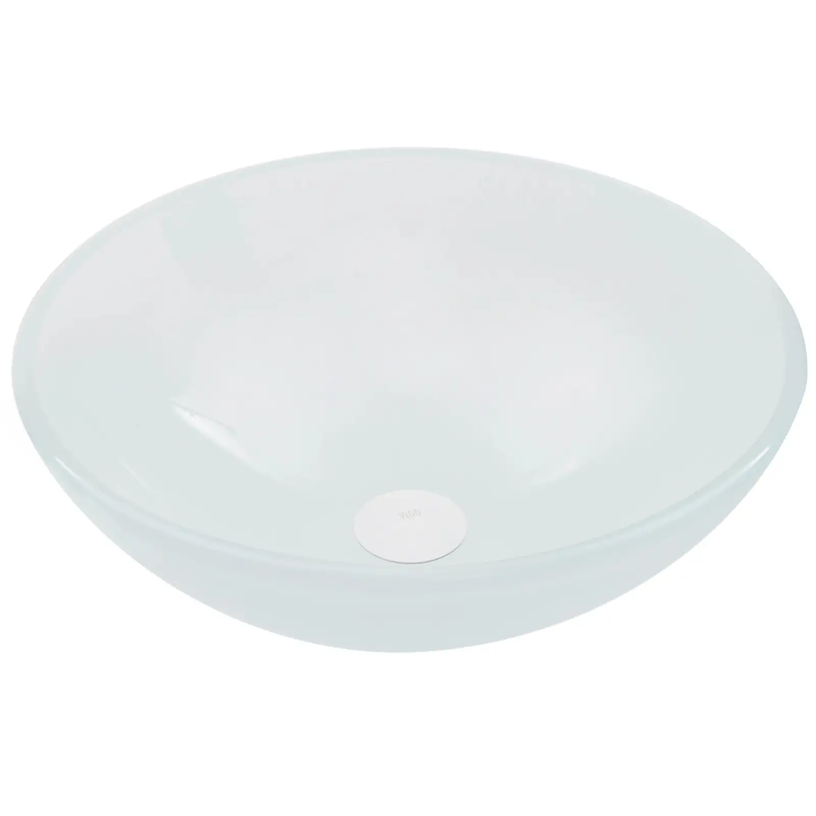 VIGO White Glass Vessel Round… — Photo 1