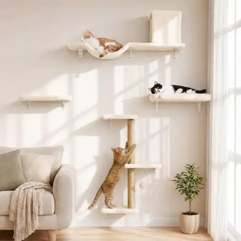 FUKUMARU Cat Wall Shelves, 4… — Photo 1