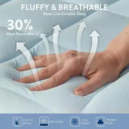 SureFit Cooling Mattress Topper King,Gel-Infused… — Photo 2