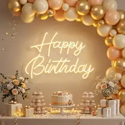Happy Birthday Neon Sign, 22x16.9in… — Photo 1