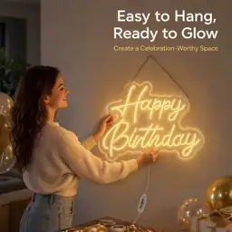 Happy Birthday Neon Sign, 22x16.9in… — Photo 2