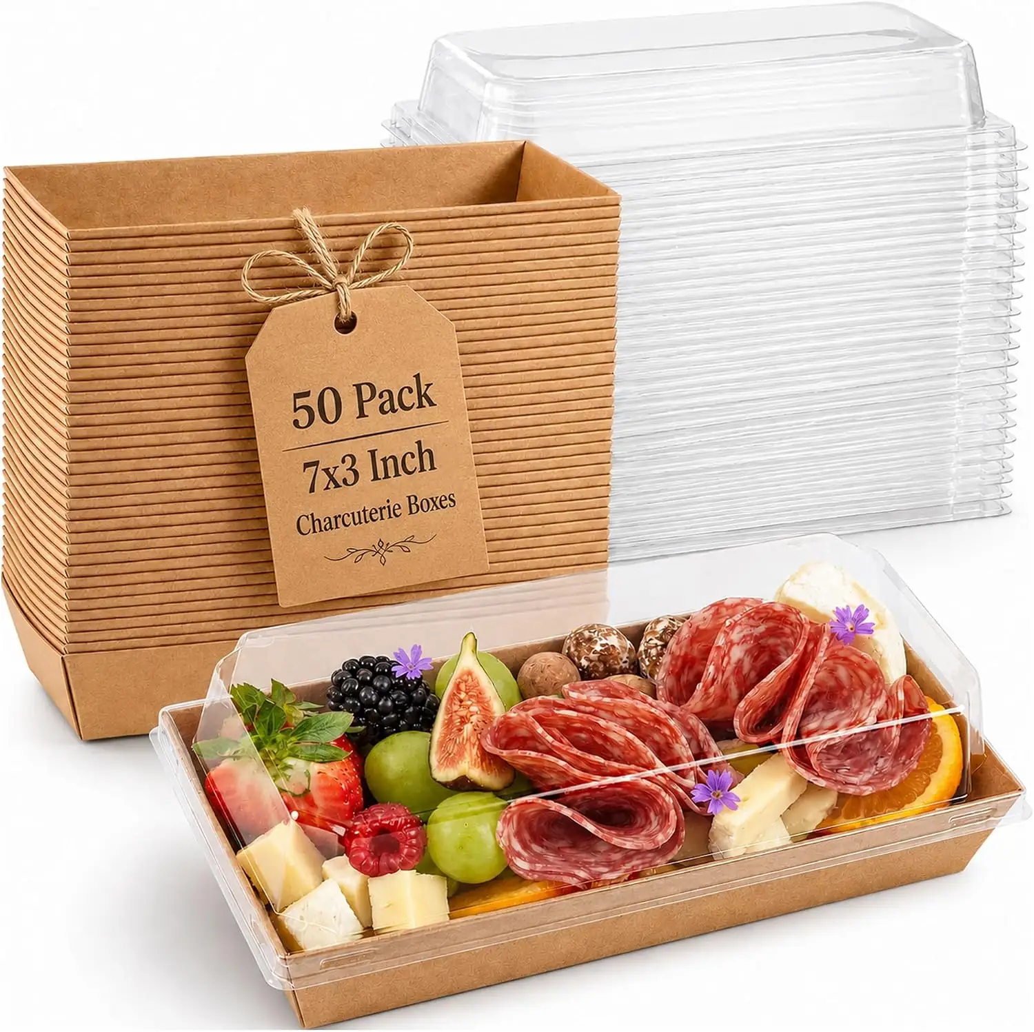 50 Pack 7.5x3.3in Small Charcuterie… — Photo 1