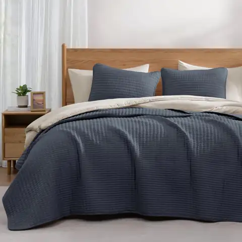 King Size Quilt-Lightweight Blue Grey… — Photo 1