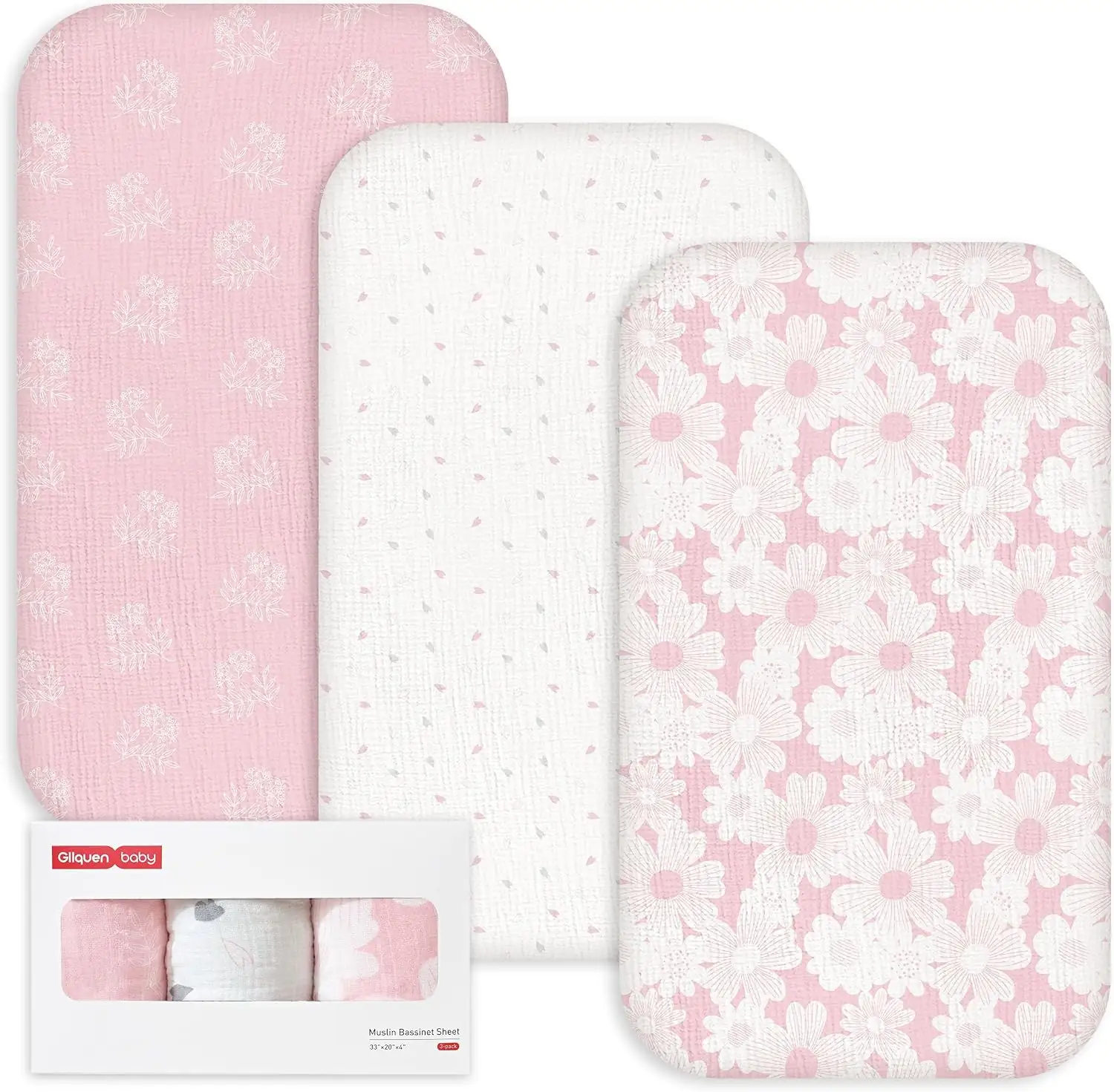 Gllquen Baby 3-Pack Muslin Cotton… — Photo 1