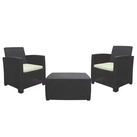 Sanchia Espresso 3-Piece Resin Outdoor… — Photo 1