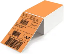 Orange Thermal Label 4" 6"… — Photo 1