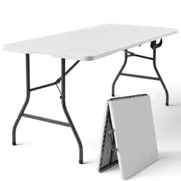 WASUHE 5-Foot Folding Table, Portable… — Photo 1