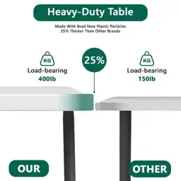 WASUHE 5-Foot Folding Table, Portable… — Photo 2