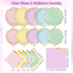 Kochorie 100 Pcs Pastel Scalloped… — Photo 2