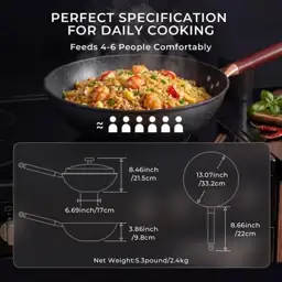 Kseroo 13-Inch Carbon Steel Wok… — Photo 2