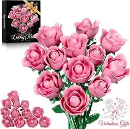 Pink Rose Bouquet Building Set… — Photo 1