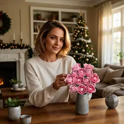 Pink Rose Bouquet Building Set… — Photo 2