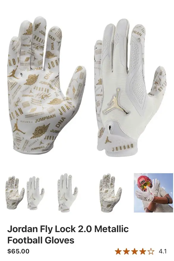 Jordan Flylock 2.0 Metallic Football… — Photo 1