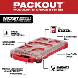 Milwaukee PACKOUT Storage Organizer Impact-Resistant… — Photo 2