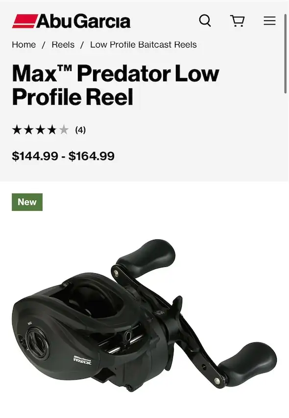 Max Predator Low Profile Reel — Photo 1