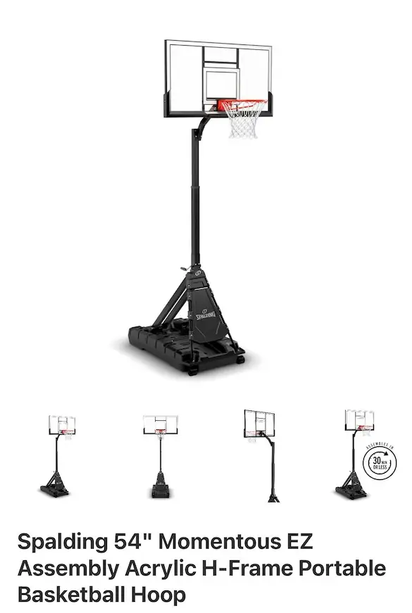 Spalding 54 in Acrylic H-Frame… — Photo 1